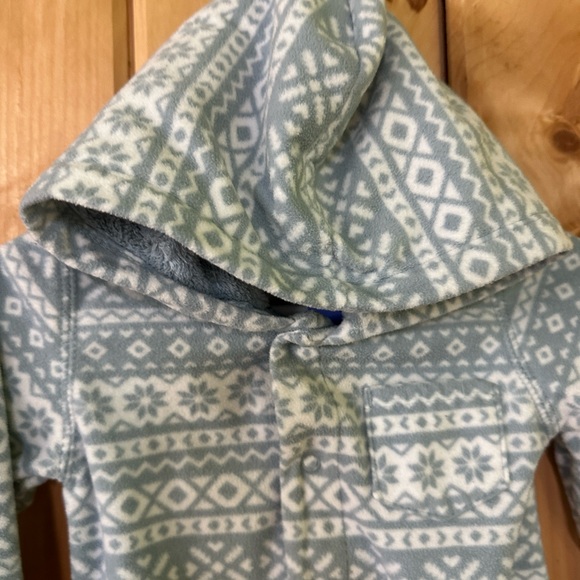 18m Hooded Fleece Zipper Romper - Picture 2 of 5